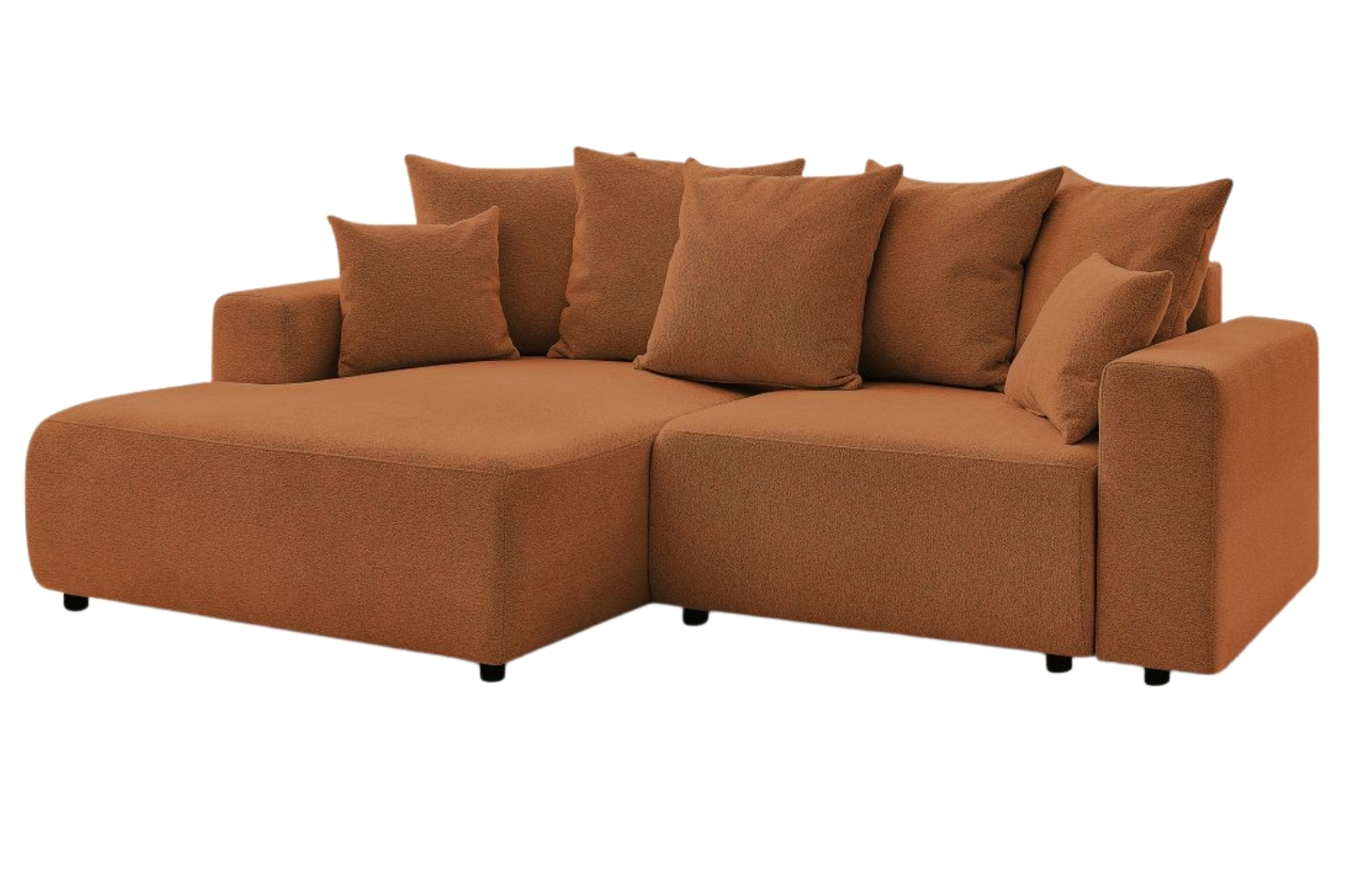 Bobochic Paris Terakotově oranžová rozkládací pohovka Atilla 244 cm