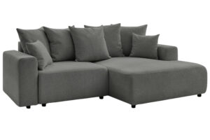 Bobochic Paris Tmavě šedá rozkládací pohovka Atilla 244 cm