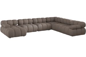 Micadoni Hnědá rohová pohovka Bellis II. 376 cm