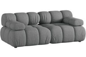 Micadoni Šedá dvoumístná pohovka Bellis II. 188 cm