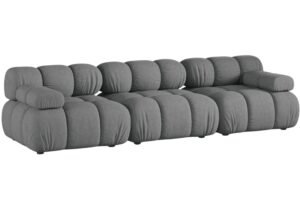 Micadoni Šedá trojmístná pohovka Bellis II. 282 cm