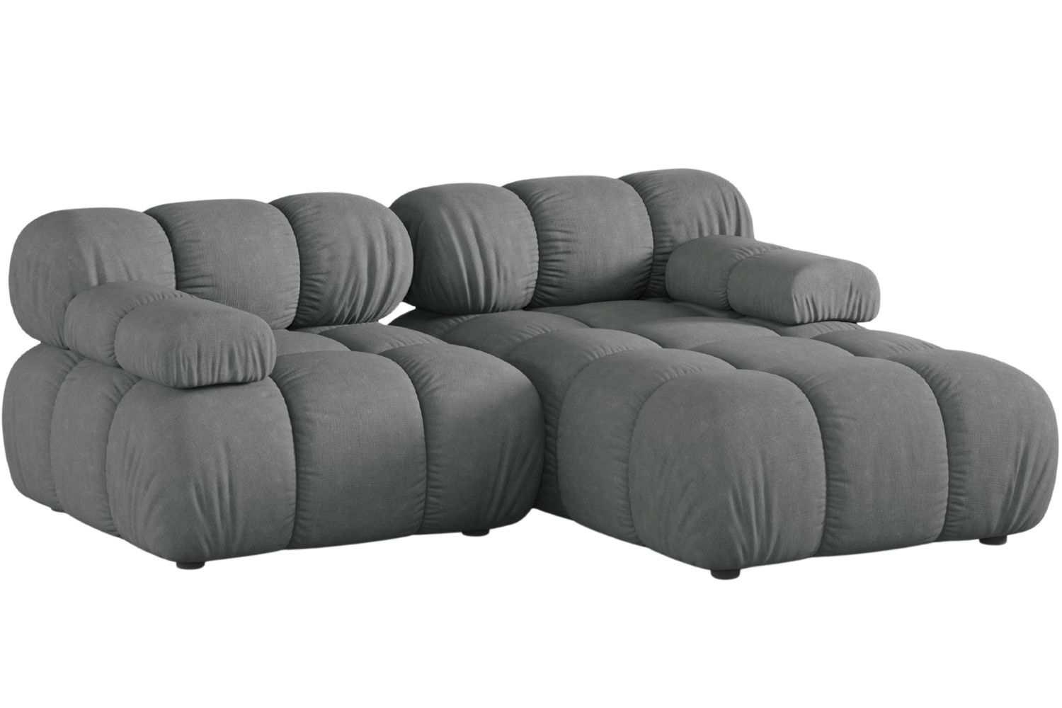 Micadoni Šedá rohová pohovka Bellis II. 188 cm