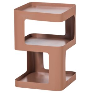 WOOOD Růžový kovový odkládací stolek Riv 35 x 35 cm