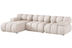 Micadoni Béžová rohová pohovka Bellis II. 282 cm