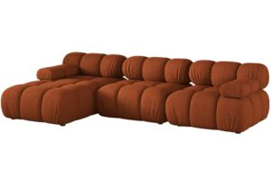 Micadoni Terakotově oranžová rohová pohovka Bellis II. 282 cm