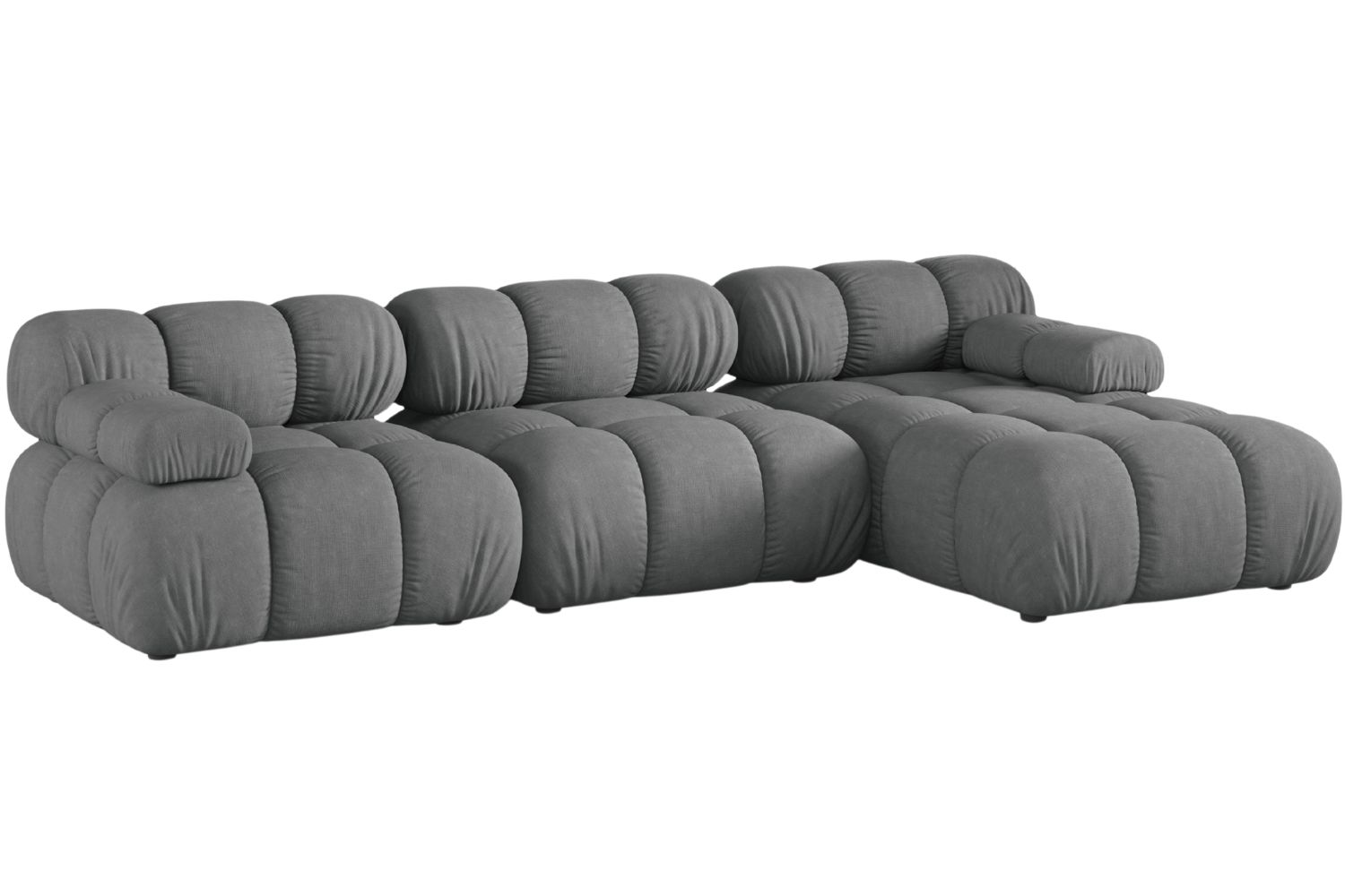Micadoni Šedá rohová pohovka Bellis II. 282 cm