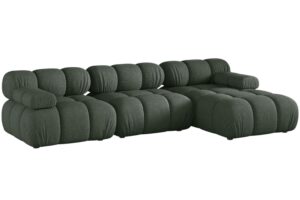 Micadoni Tmavě zelená rohová pohovka Bellis II. 282 cm