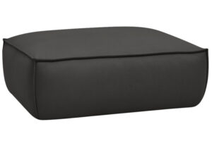 Bobochic Paris Černá koženková podnožka Boheme 128 x 93 cm