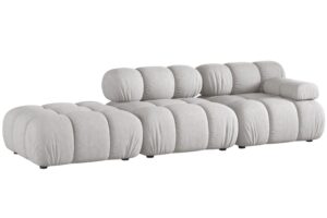 Micadoni Světle šedá čtyřmístná pohovka Bellis II. 282 cm