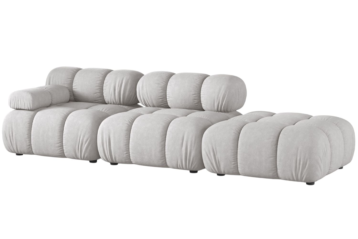 Micadoni Světle šedá čtyřmístná pohovka Bellis II. 282 cm