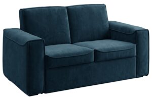 Mesonica Modrá sametová rozkládací pohovka Muno 152 cm