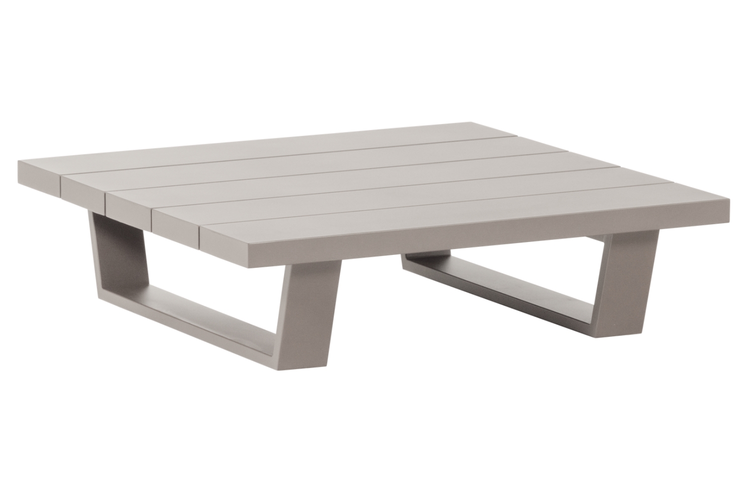 WOOOD Béžový kovový zahradní stolek Bear 87 x 87 cm