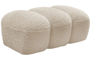 Bobochic Paris Béžová bouclé podnožka Hippolyte 105 x 68 cm