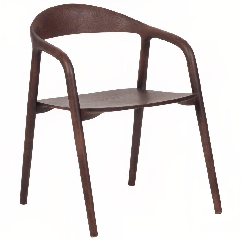 FormWood Hnědá dřevěná jídelní židle Kira