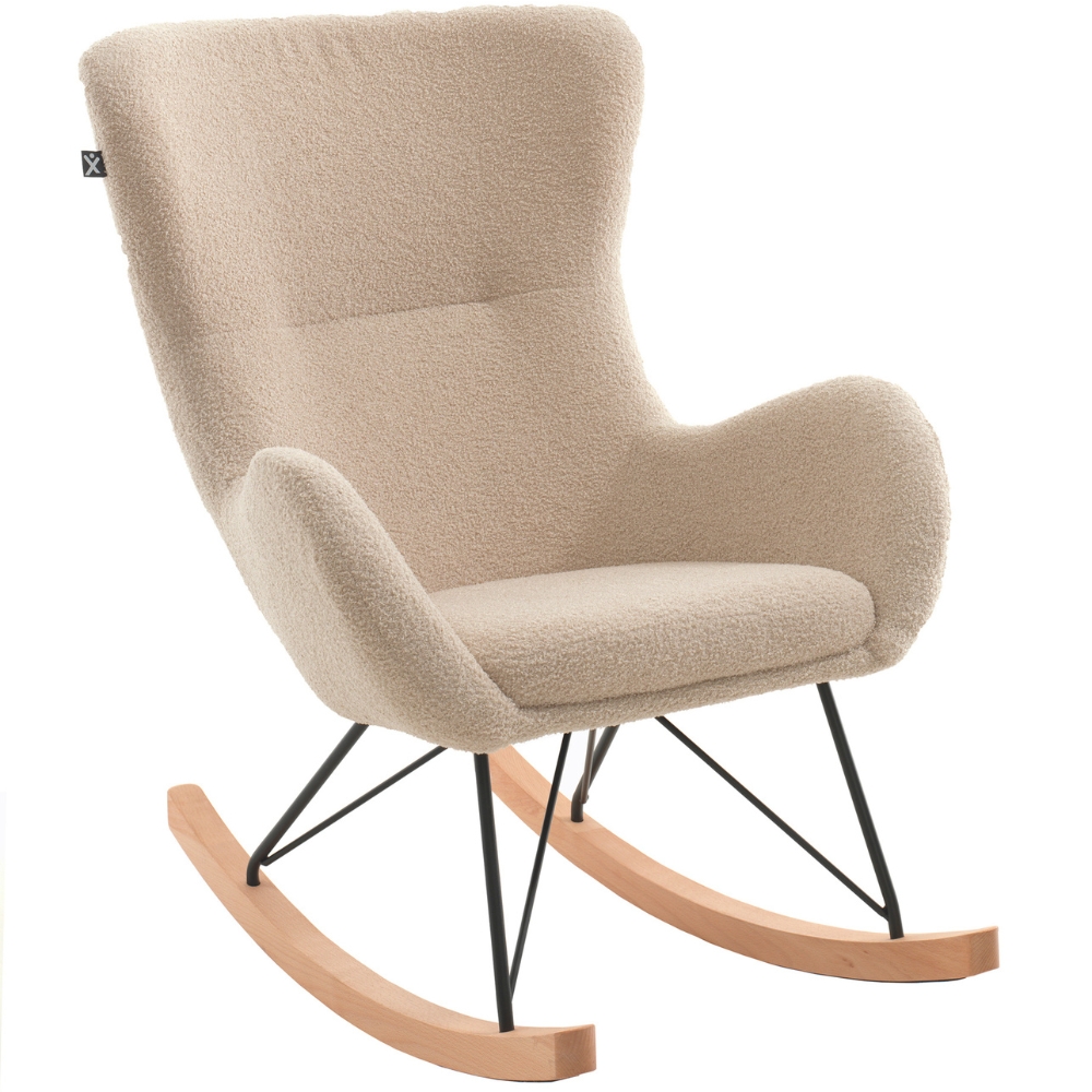 Vipack Béžové houpací křeslo Rocky