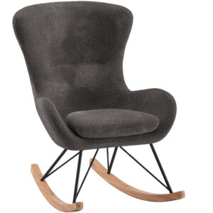 Vipack Šedé houpací křeslo Rocky