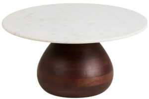 Nordic Living Bílý mramorový konferenční stolek Heidi 70 cm