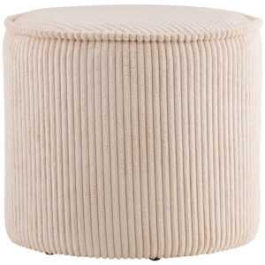 Nordic Living Béžový manšestrový puf Tau 40 cm