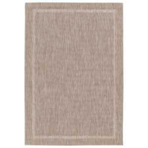 Fargotex Šedý zahradní koberec Grano Frame 160 x 230 cm