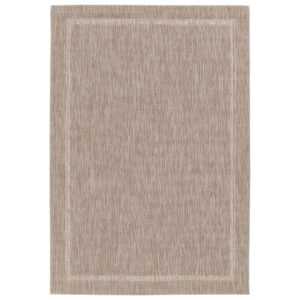 Fargotex Šedý zahradní koberec Grano Frame 160 x 230 cm