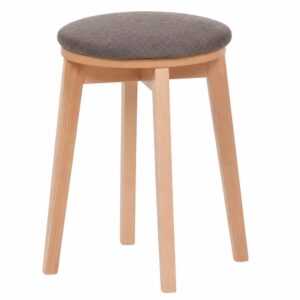 FormWood Dubová stolička Tabonta 50 cm se šedým sedákem