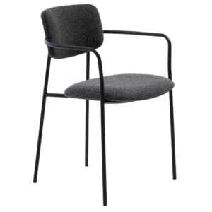Unique Furniture Tmavě šedá bouclé jídelní židle Zama