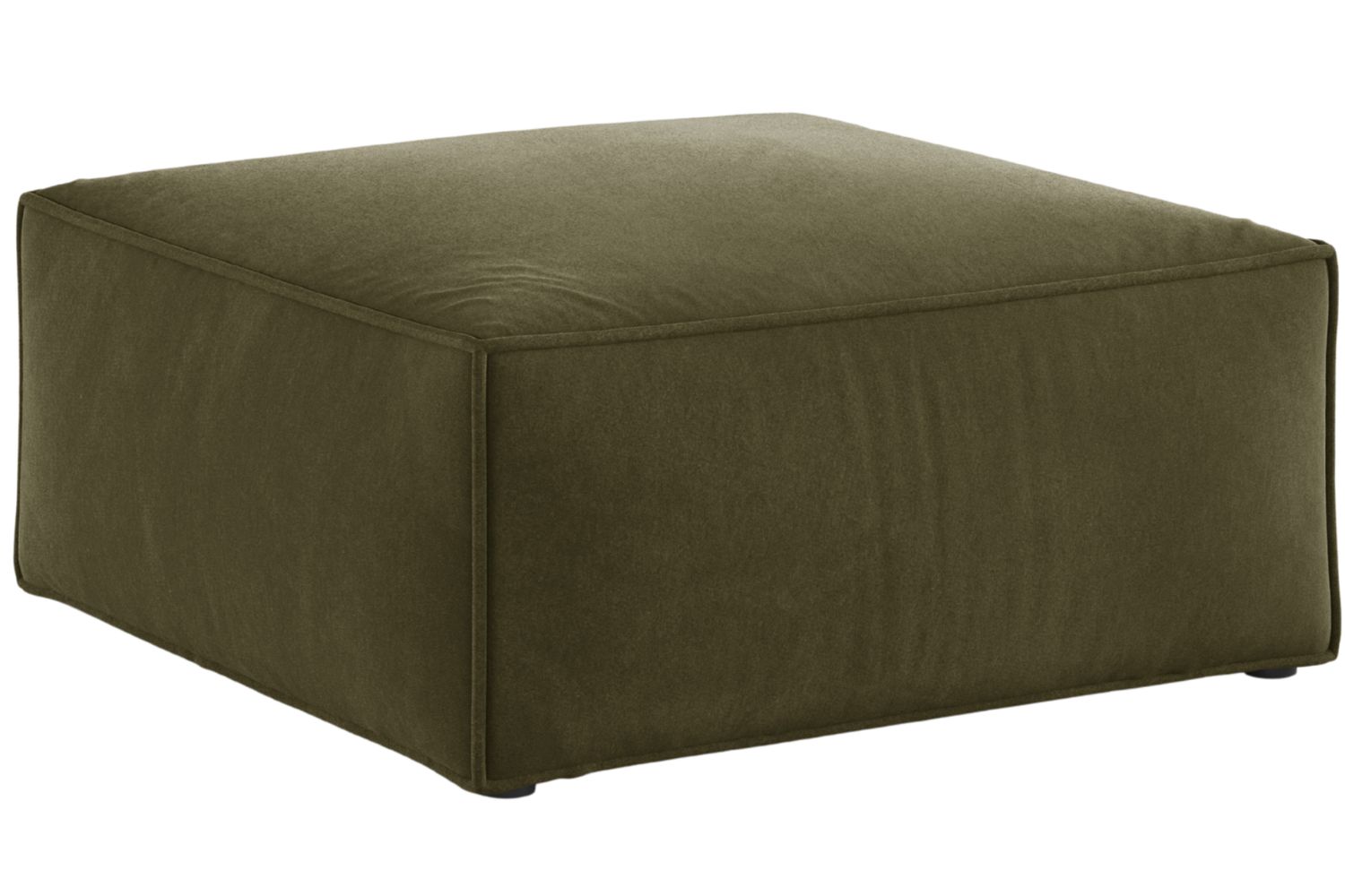 Cosmopolitan Design Zelená sametová podnožka Aveiro 75 x 75 cm