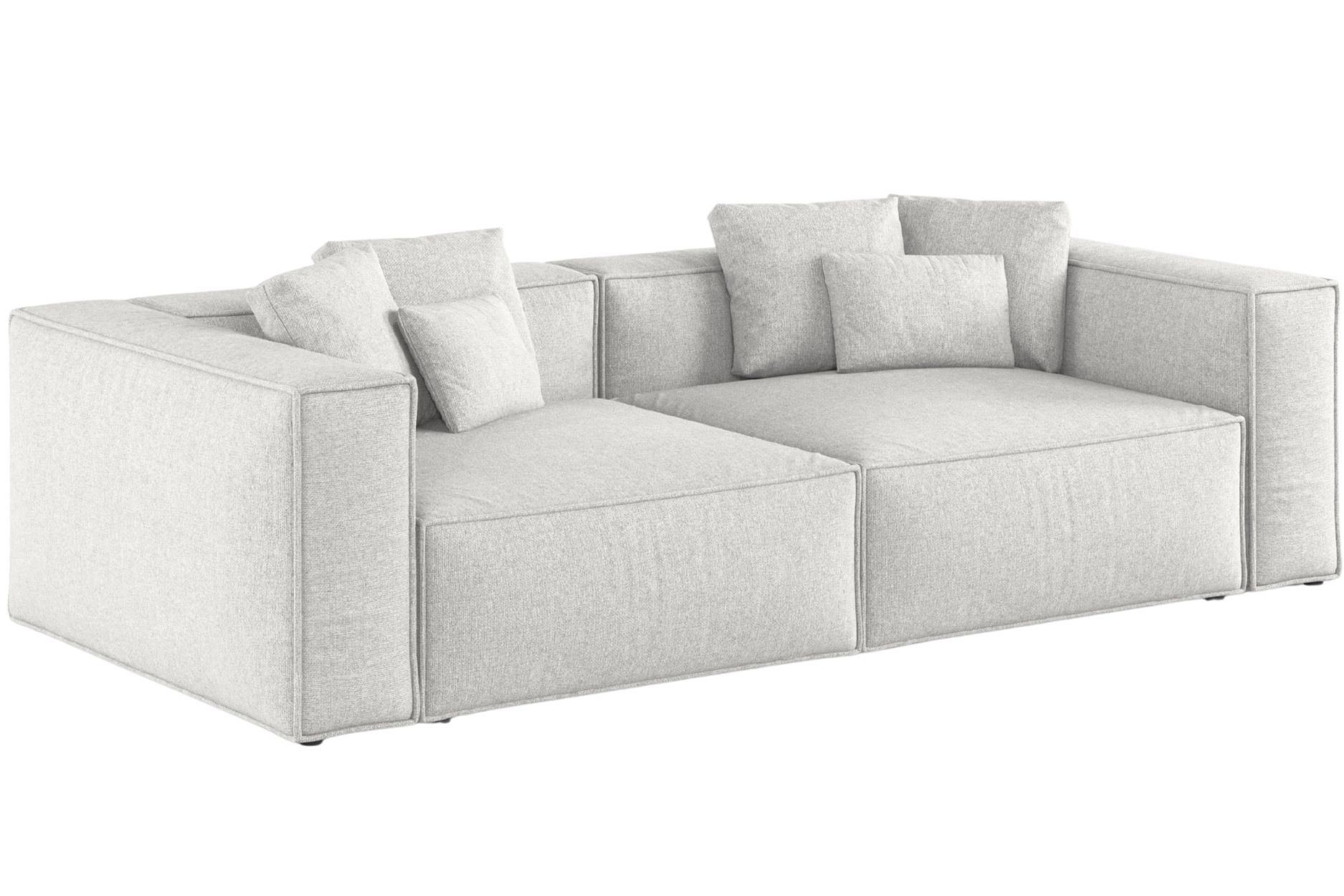 Cosmopolitan Design Světle šedá žinylková čtyřmístná pohovka Aveiro 236 cm