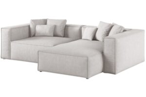 Cosmopolitan Design Světle šedá rohová pohovka Aveiro 254 cm