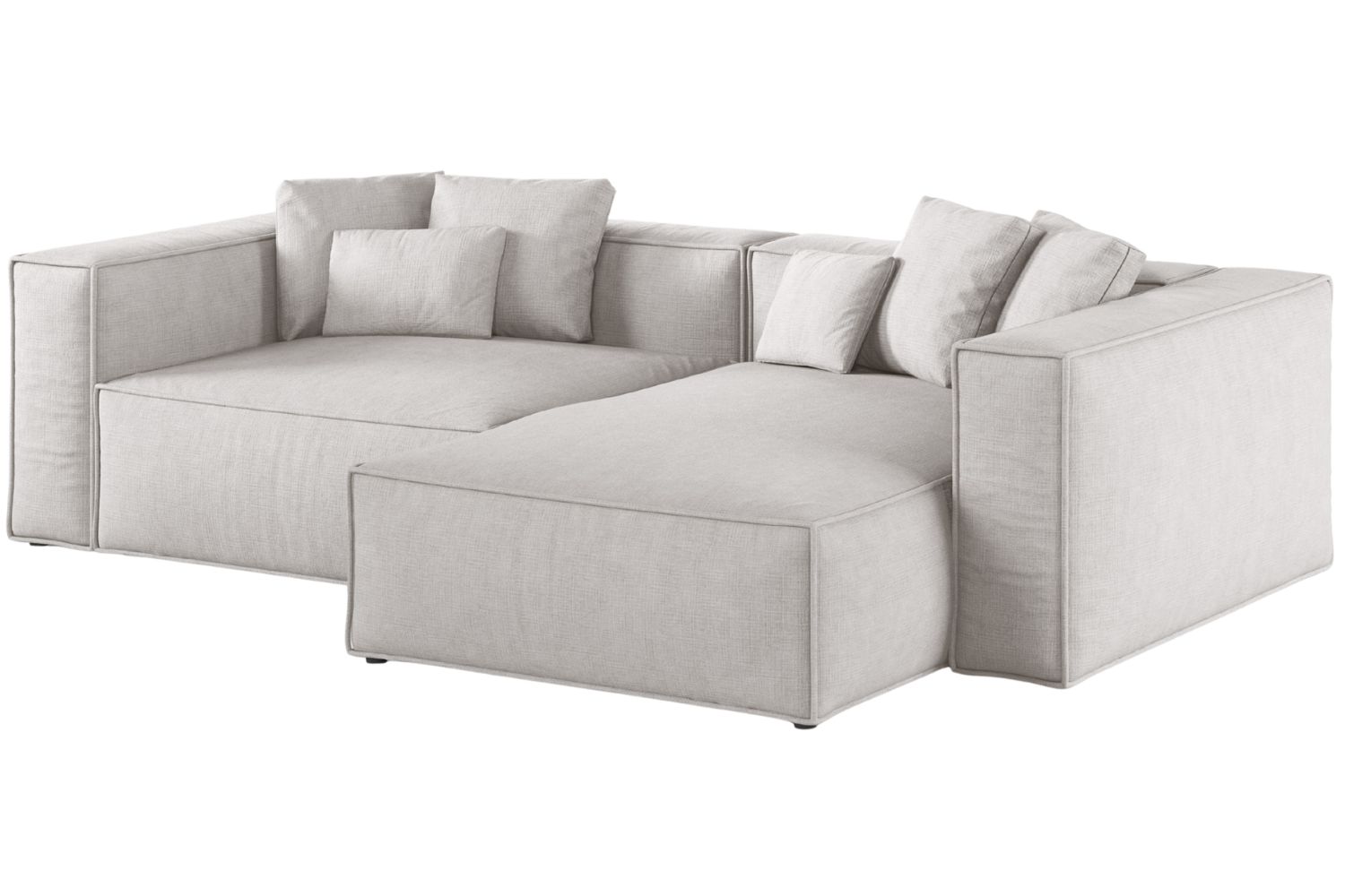 Cosmopolitan Design Světle šedá rohová pohovka Aveiro 254 cm