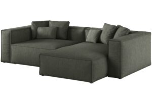 Cosmopolitan Design Tmavě zelená rohová pohovka Aveiro 254 cm