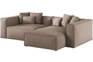 Cosmopolitan Design Hnědá rohová pohovka Aveiro 254 cm