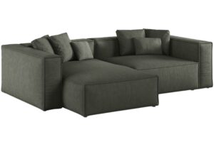 Cosmopolitan Design Tmavě zelená rohová pohovka Aveiro 254 cm