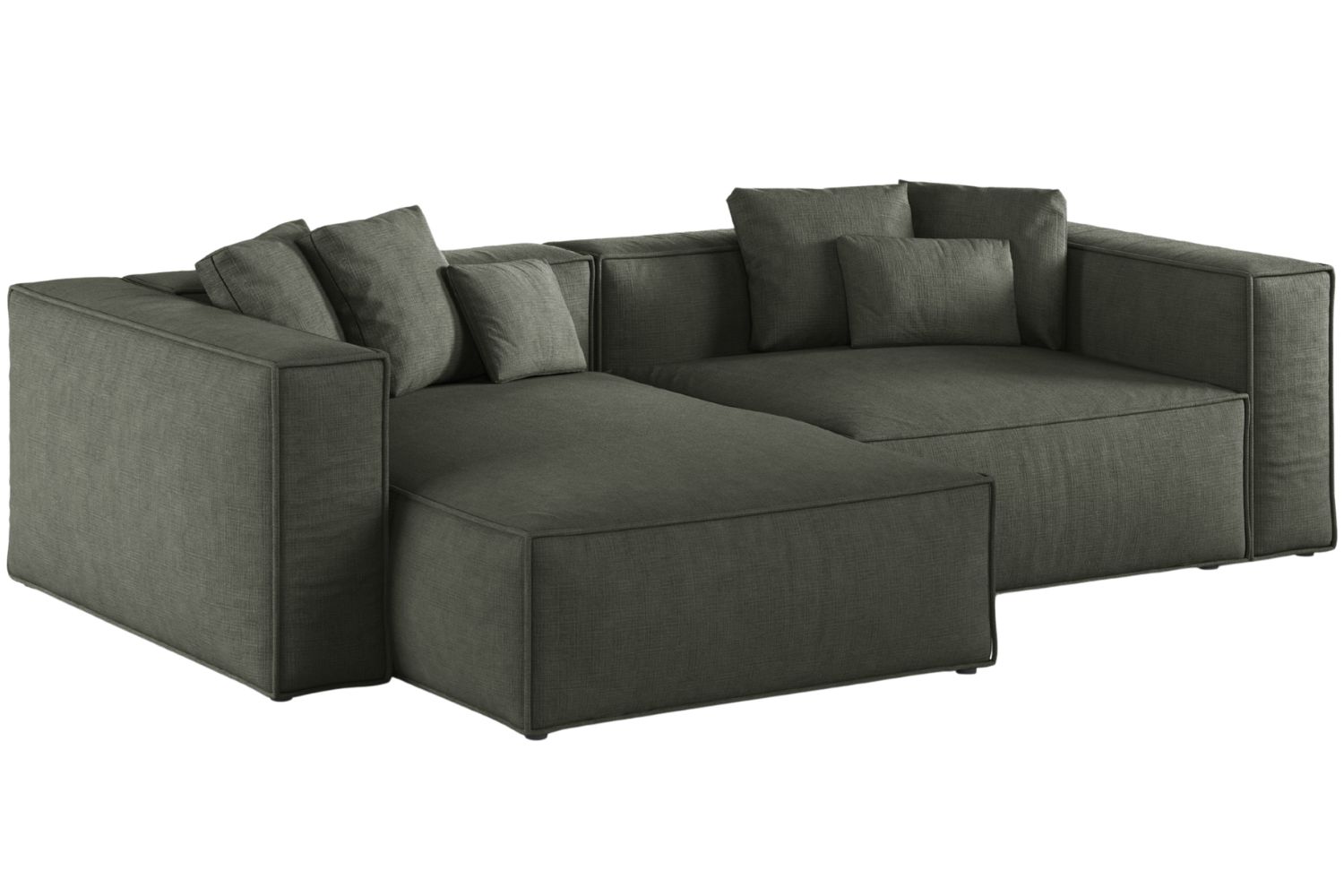 Cosmopolitan Design Tmavě zelená rohová pohovka Aveiro 254 cm