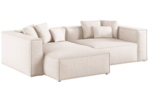 Cosmopolitan Design Béžová rohová pohovka Aveiro 254 cm
