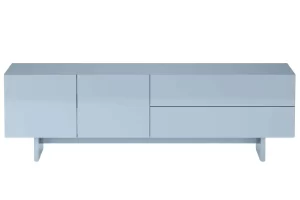 Nova Nook Lesklý modrý TV stolek Glam 160 x 38 cm