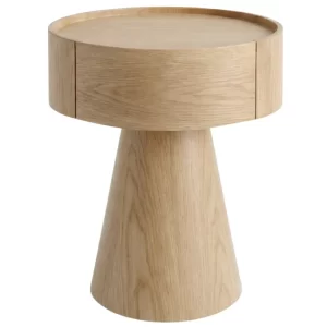 Somcasa Dubový noční stolek James ø 40 cm