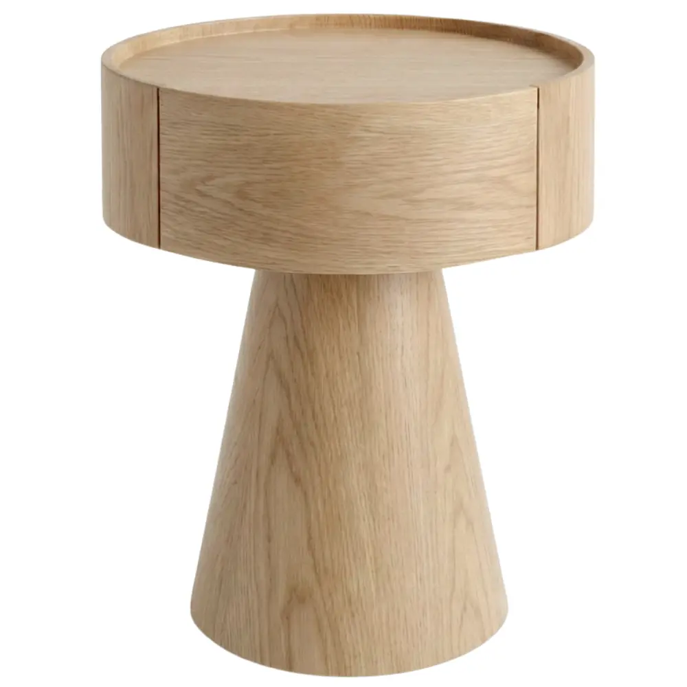 Somcasa Dubový noční stolek James ø 40 cm